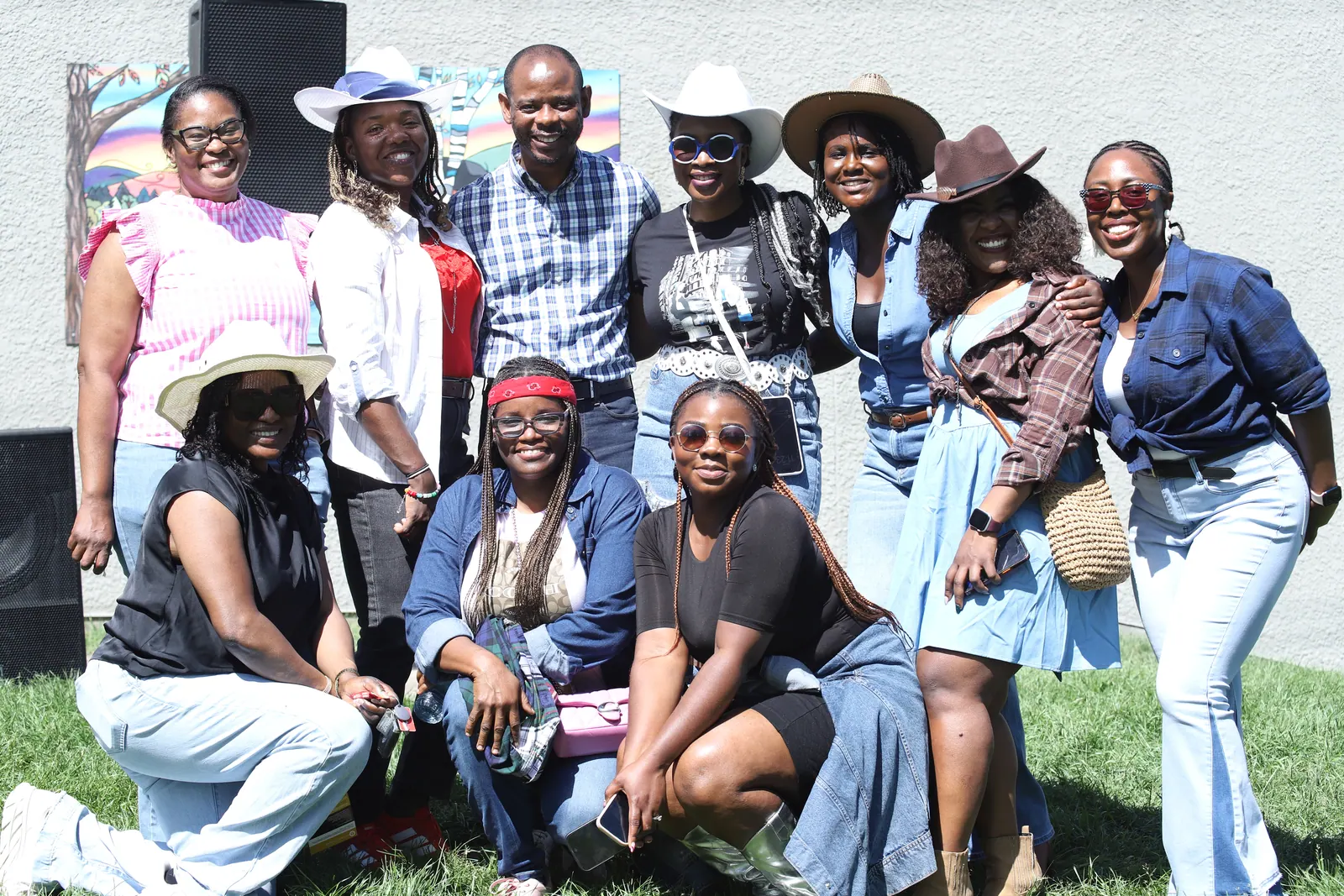 Members of the Peace Clan outdoors together